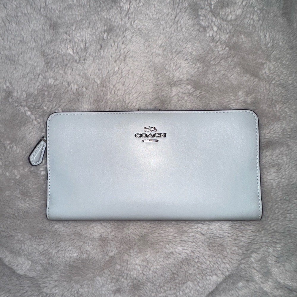 Pastel blue coach wallet